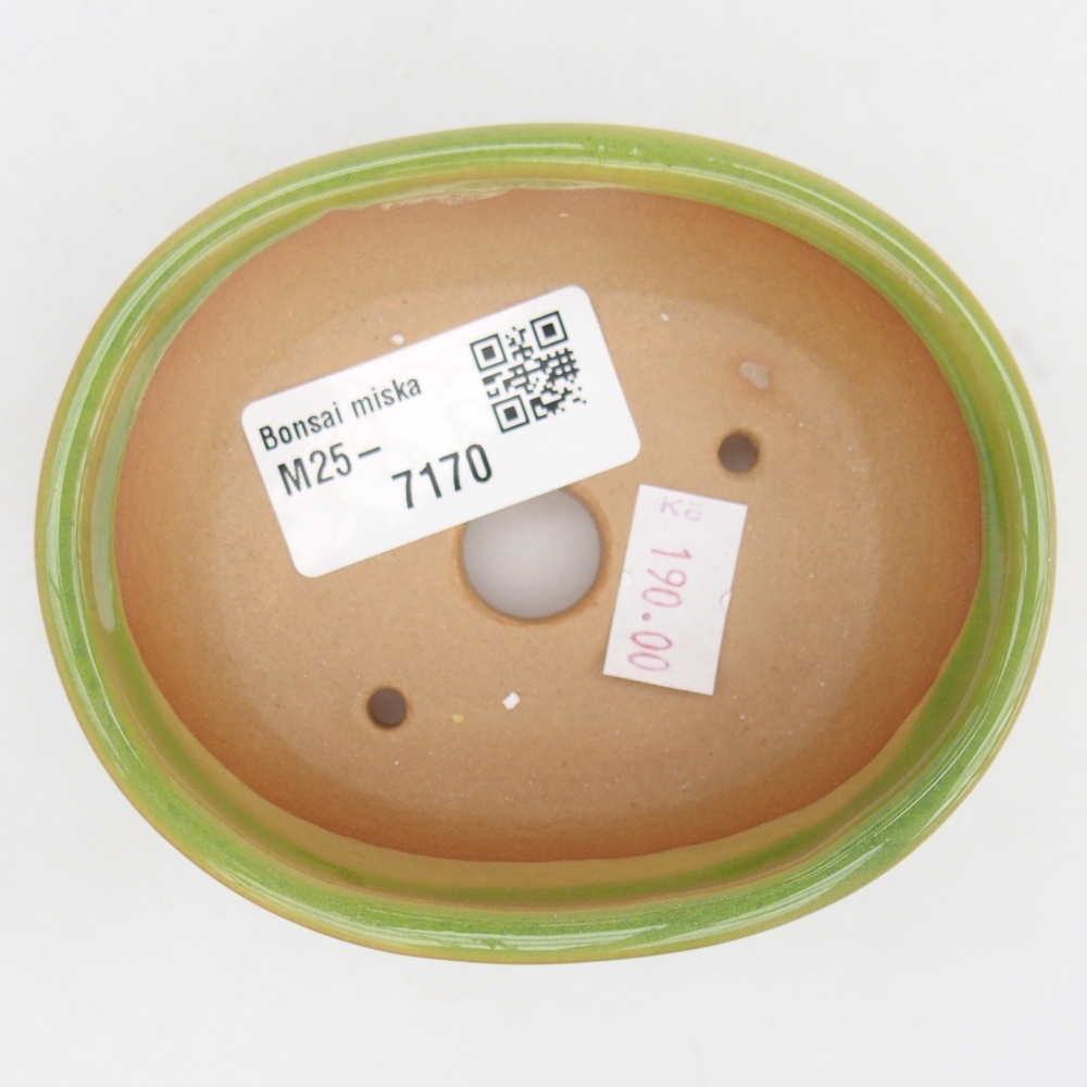 Bonsaischale aus Keramik 9,5 x 7,5 x 3,5 cm, grün
