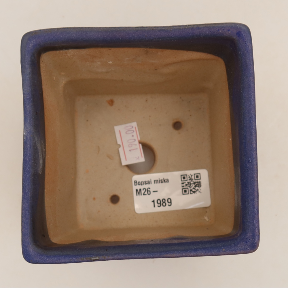 Keramik-Bonsai-Schale 9 x 9 x 8,5 cm, Farbe: blau