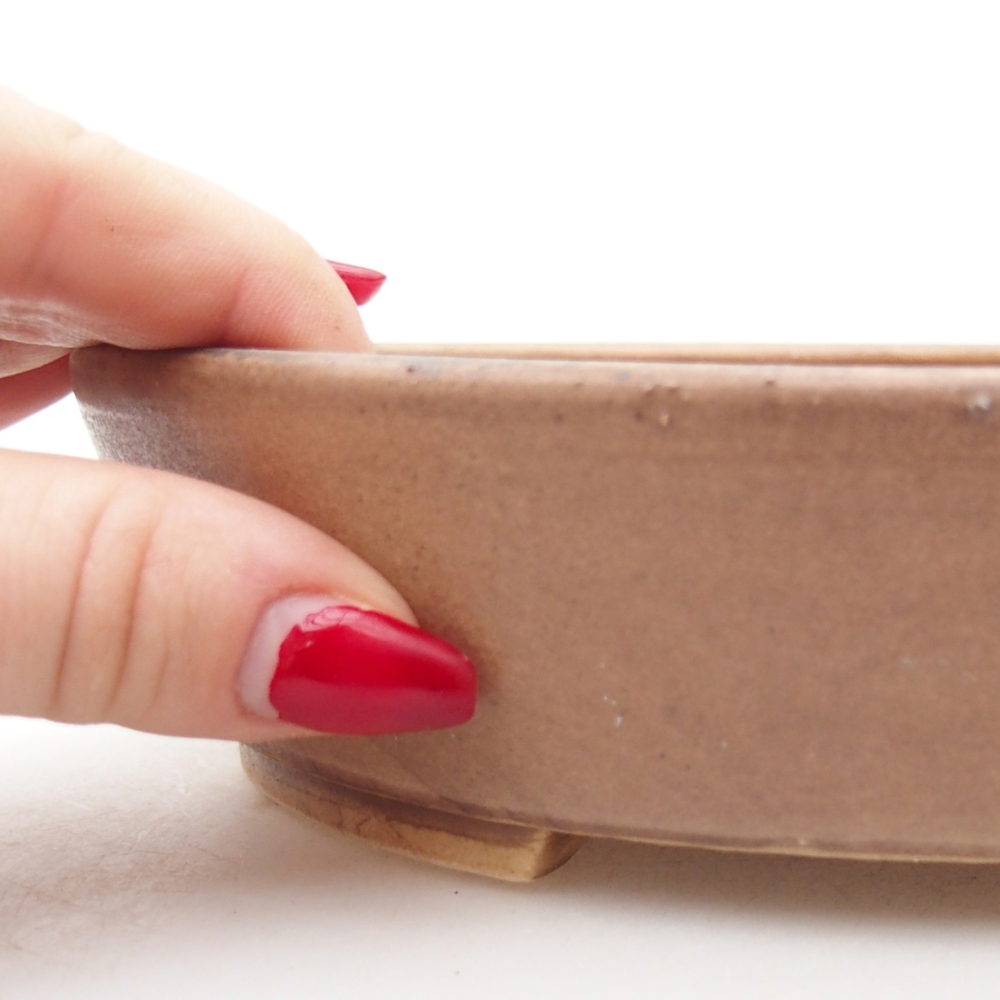 Bonsaischale aus Keramik 18,5 x 16,5 x 4,5 cm, rosa