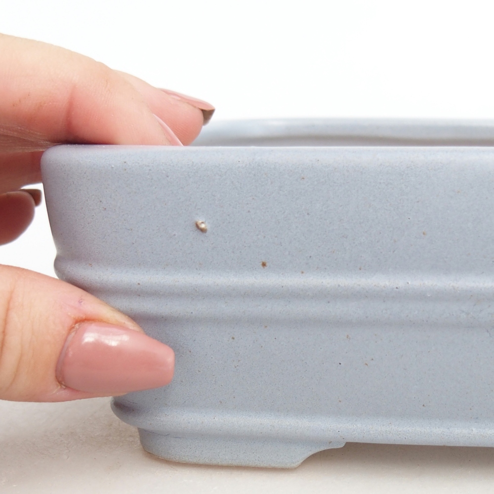 Bonsaischale aus Keramik 16,5 x 12 x 5,5 cm, Farbe blau