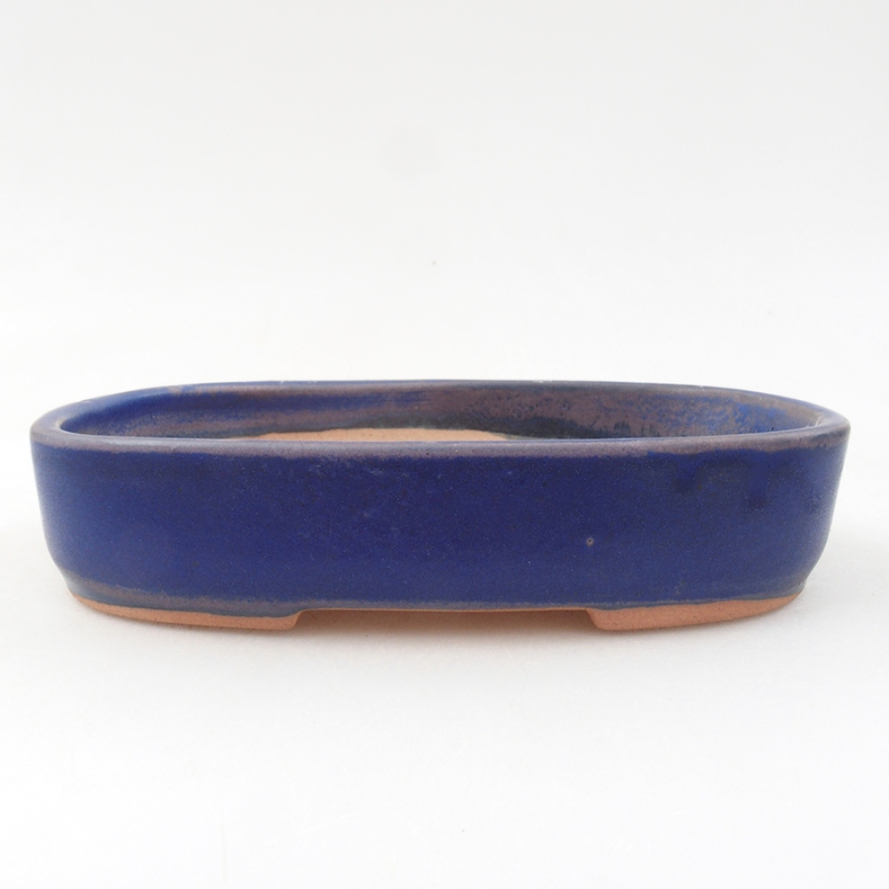 Keramik-Bonsaischale 16 x 11 x 3,5 cm, Farbe blau
