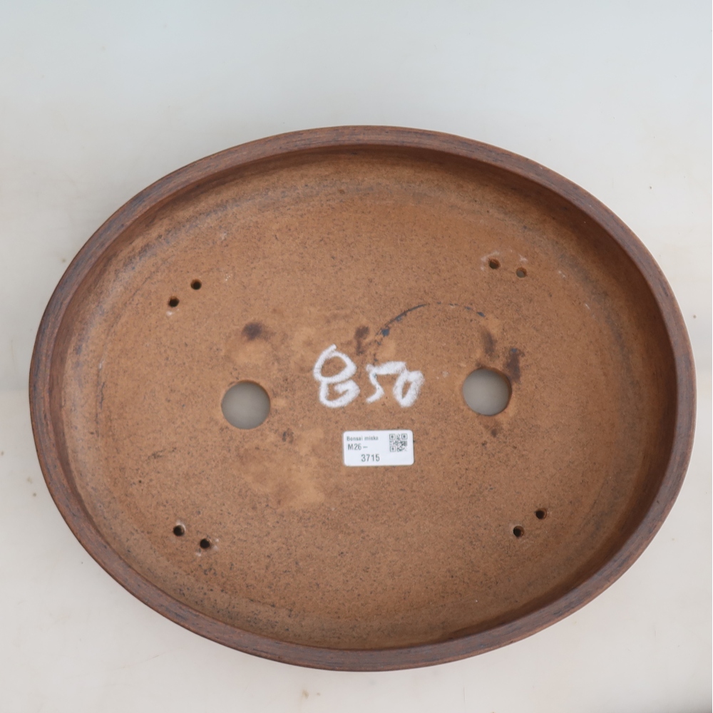 Keramik-Bonsai-Schale 36 x 30 x 7 cm, Farbe: braun