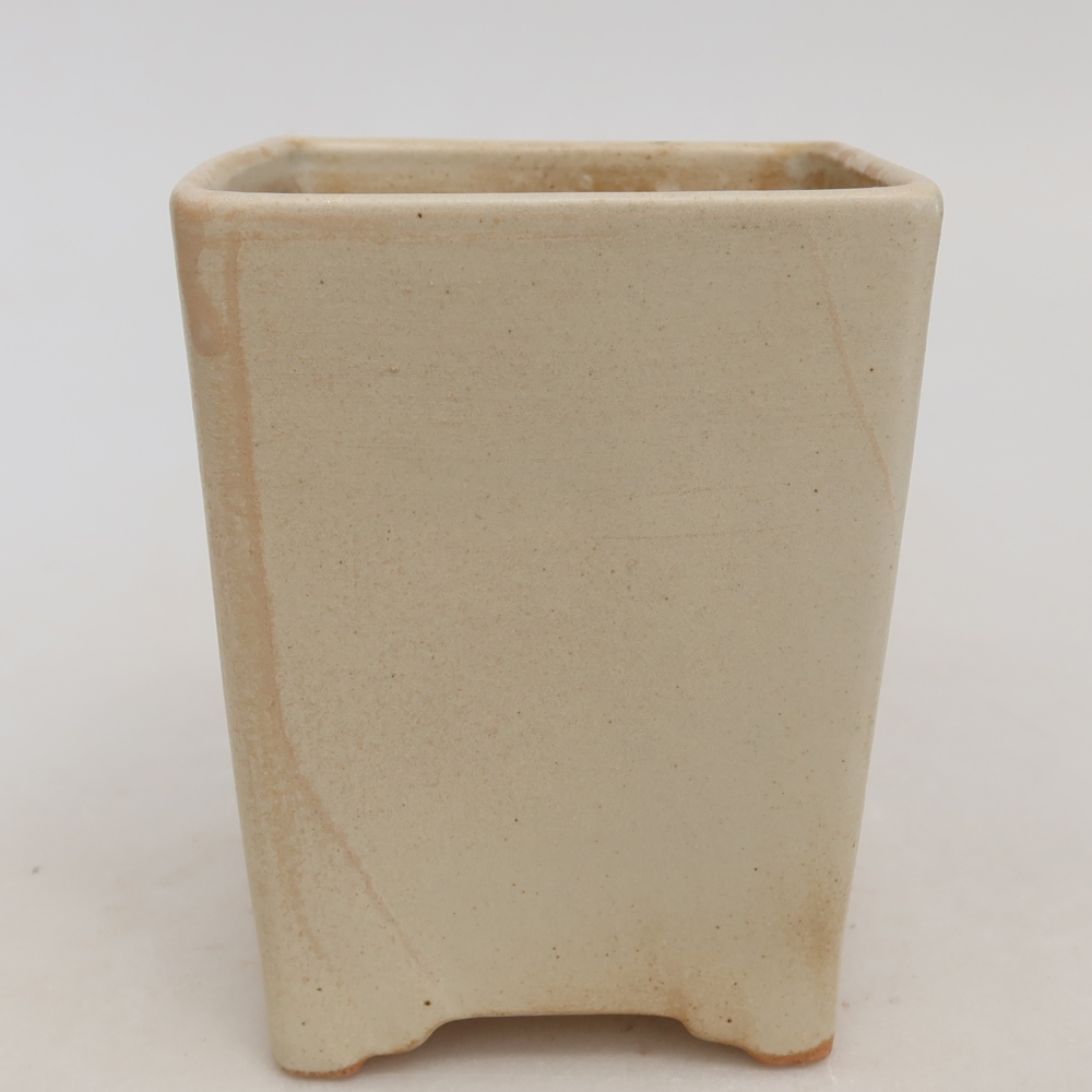 Keramik-Bonsai-Schale 9 x 9 x 11,5 cm, Farbe: Beige
