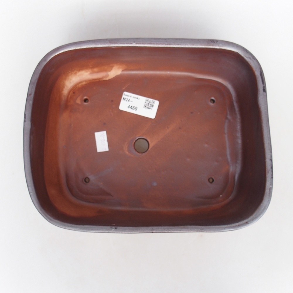 Keramik-Bonsaischale 23,5 x 18 x 7,5 cm, braun Farbe