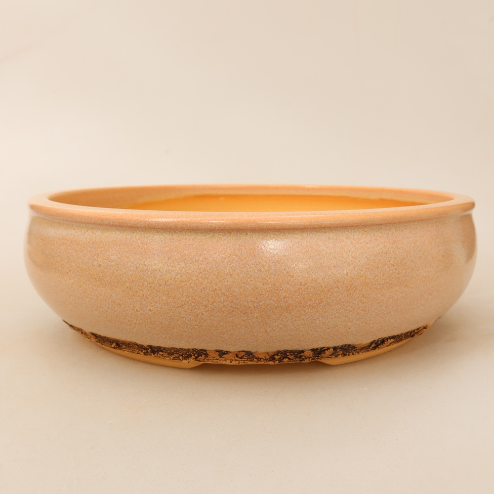 Keramik-Bonsai-Schale 23 x 23 x 7 cm, Farbe: Beige