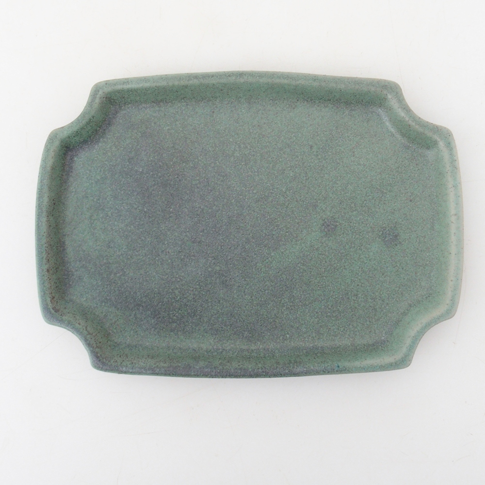 Bonsai-Schale + Unterschale H17 – 15 x 10 x 4 cm. – grün