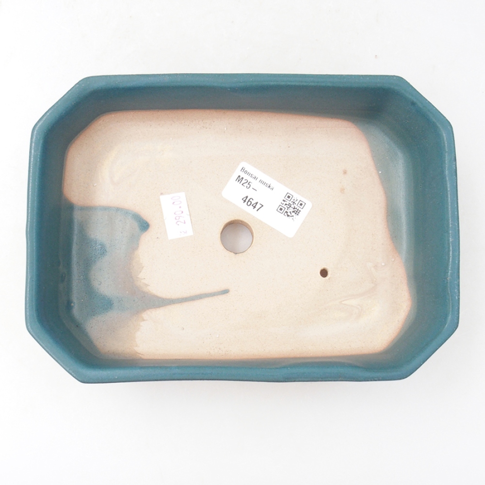 Keramik-Bonsaischale 19 x 13,5 x 4 cm, Farbe blau