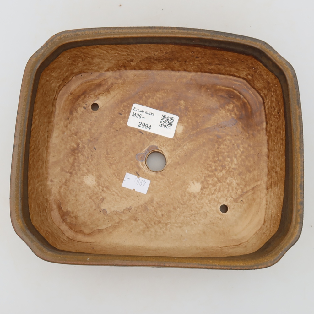 Keramik-Bonsai-Schale, 21,5 × 18 × 6 cm, Farbe: braun