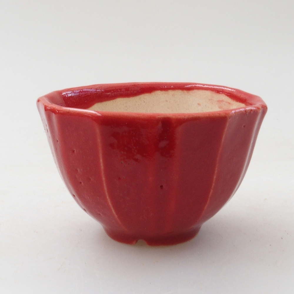 Mini-Bonsaischale 5 x 5 x 3 cm, Farbe rot