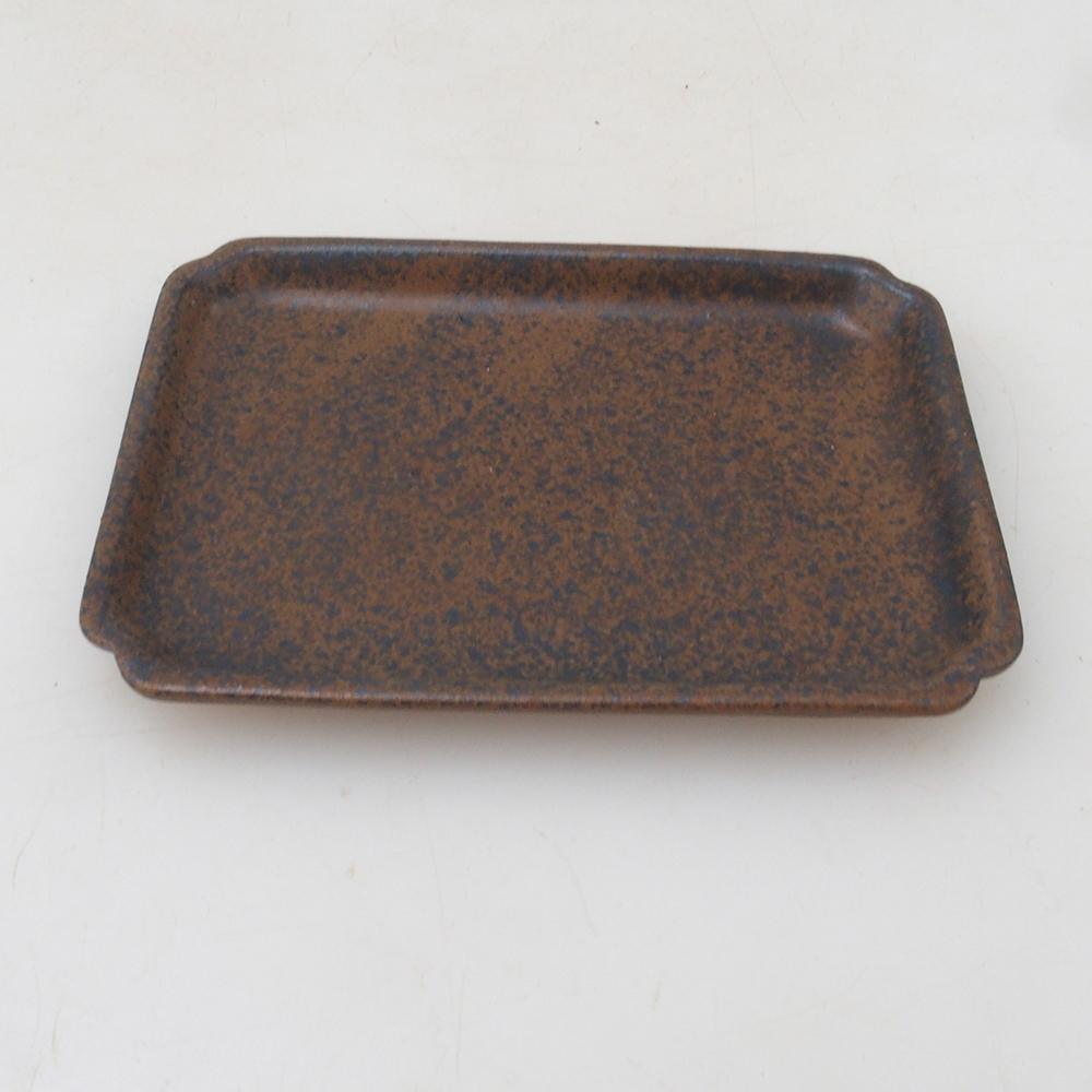 Bonsai-Schale rechteckig D5-S – 11,5 x 8,5 x 1 cm – braun