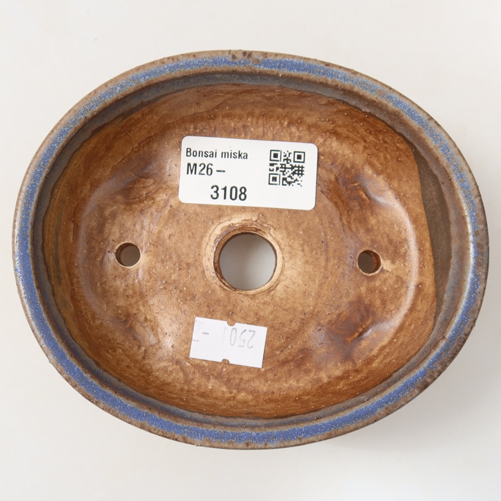 Keramik-Bonsai-Schale, 12 x 10,5 x 4 cm, Farbe: Blau