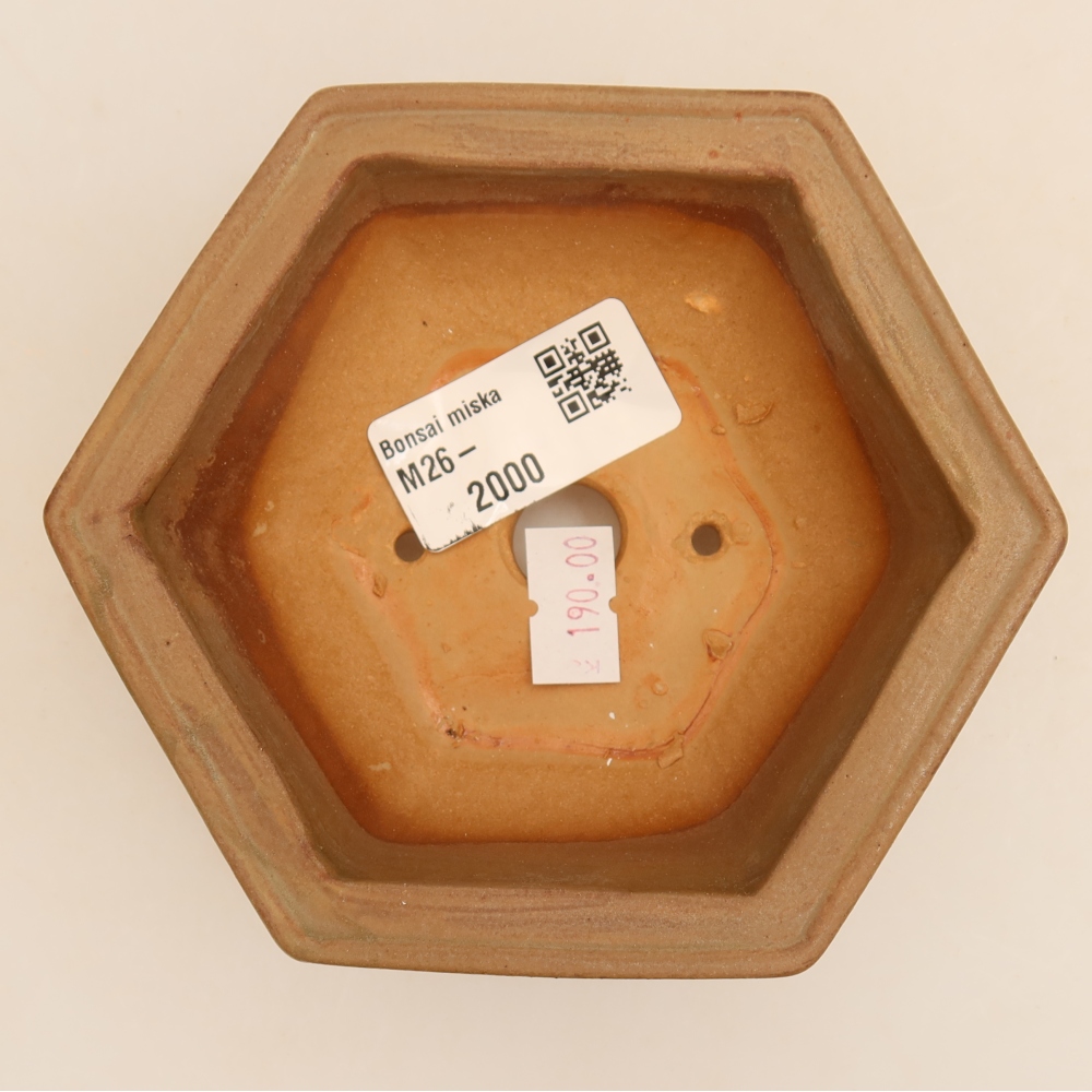 Keramik-Bonsai-Schale, 12 x 10,5 x 4 cm, Farbe: Grau
