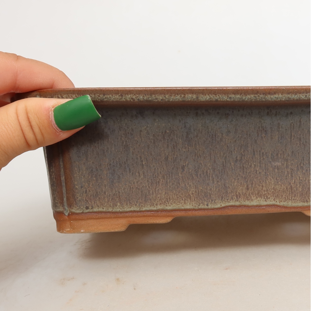 Keramikschale  20 x 15,5 x 5,5 cm, Farbe: braun