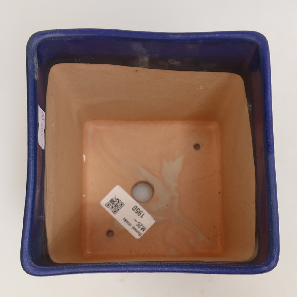 Keramik-Bonsai-Schale 13 x 13 x 13,5 cm, Farbe: Blau