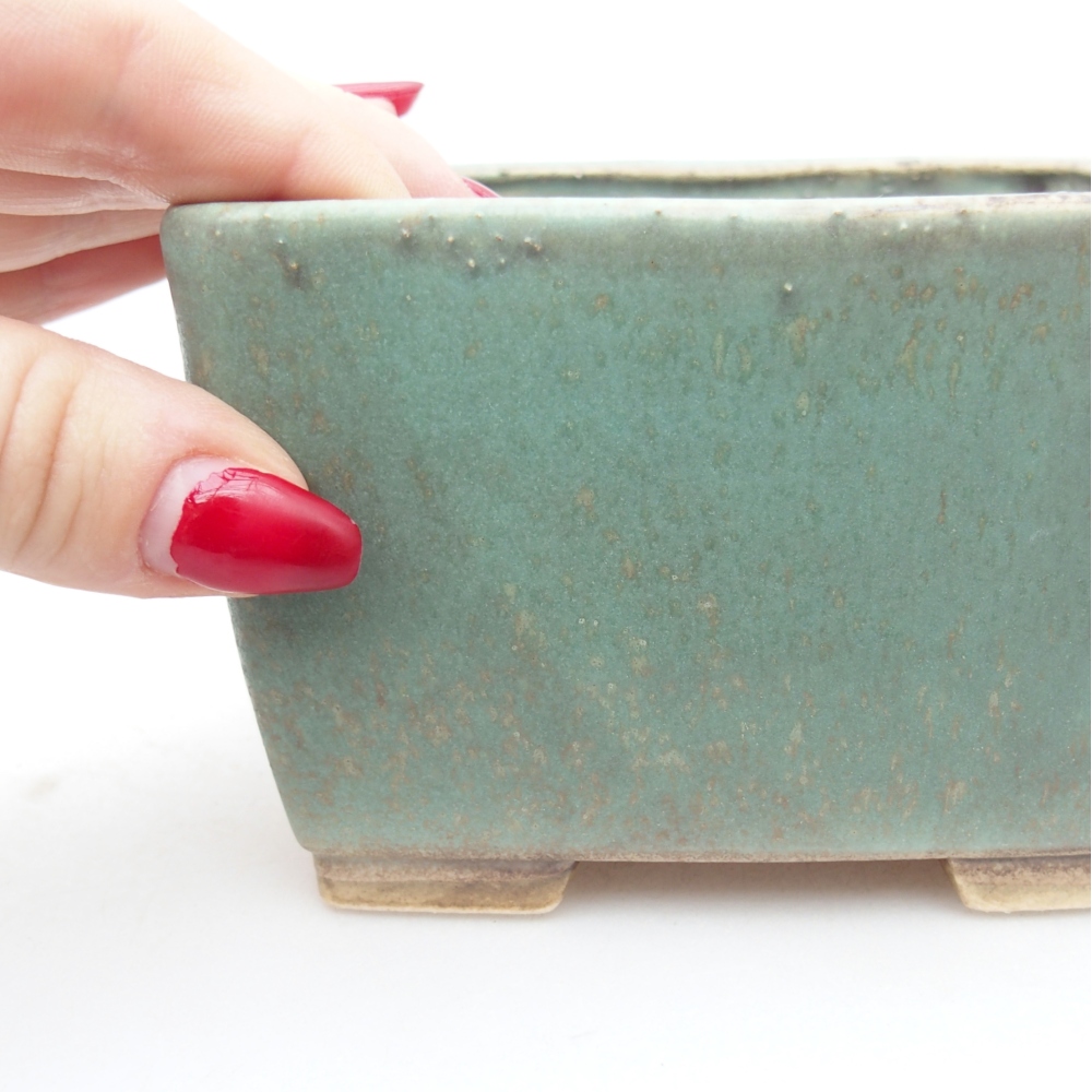 Bonsaischale aus Keramik 11 x 11 x 7 cm, grün