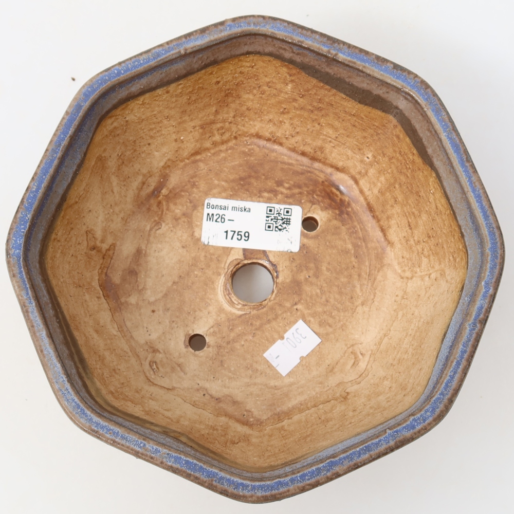 Keramik-Bonsai-Schale 17 x 16 x 6,5 cm, Farbe: Blau