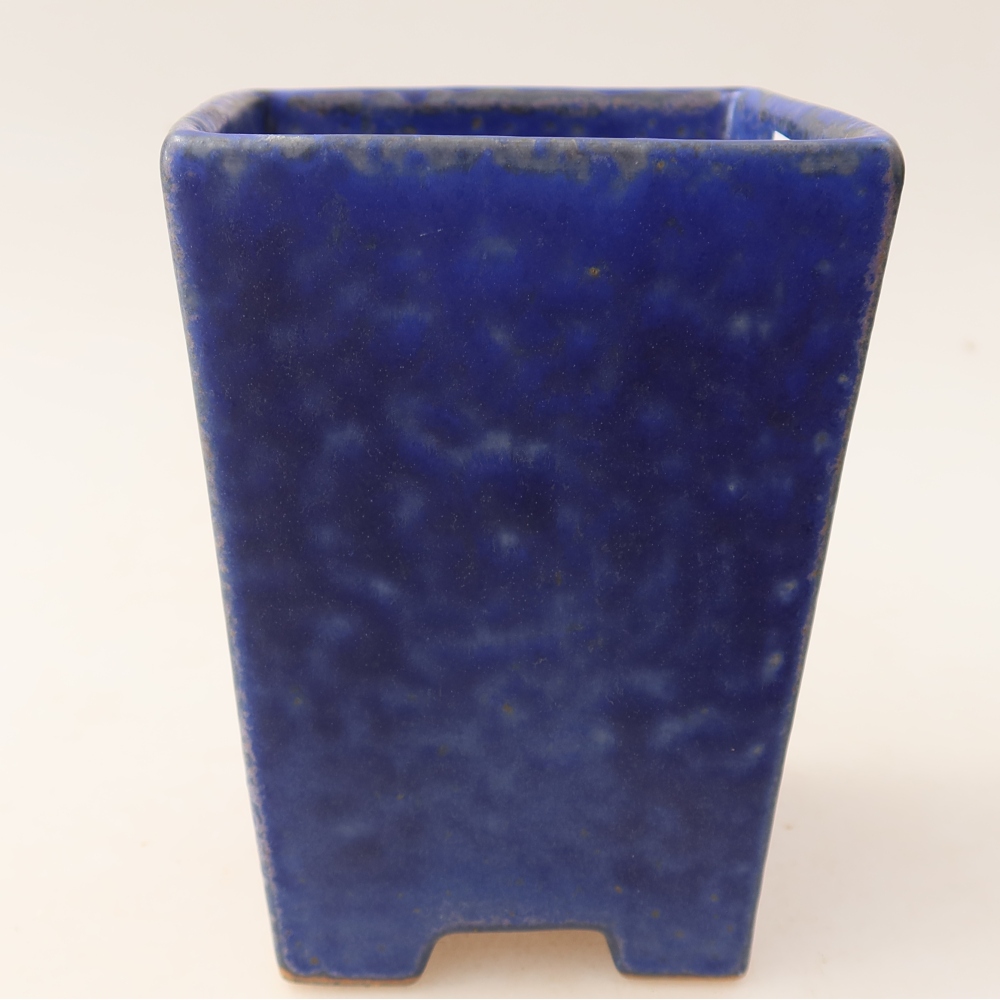 Bonsaischale aus Keramik 9 x 9 x 12,5 cm, Farbe blau