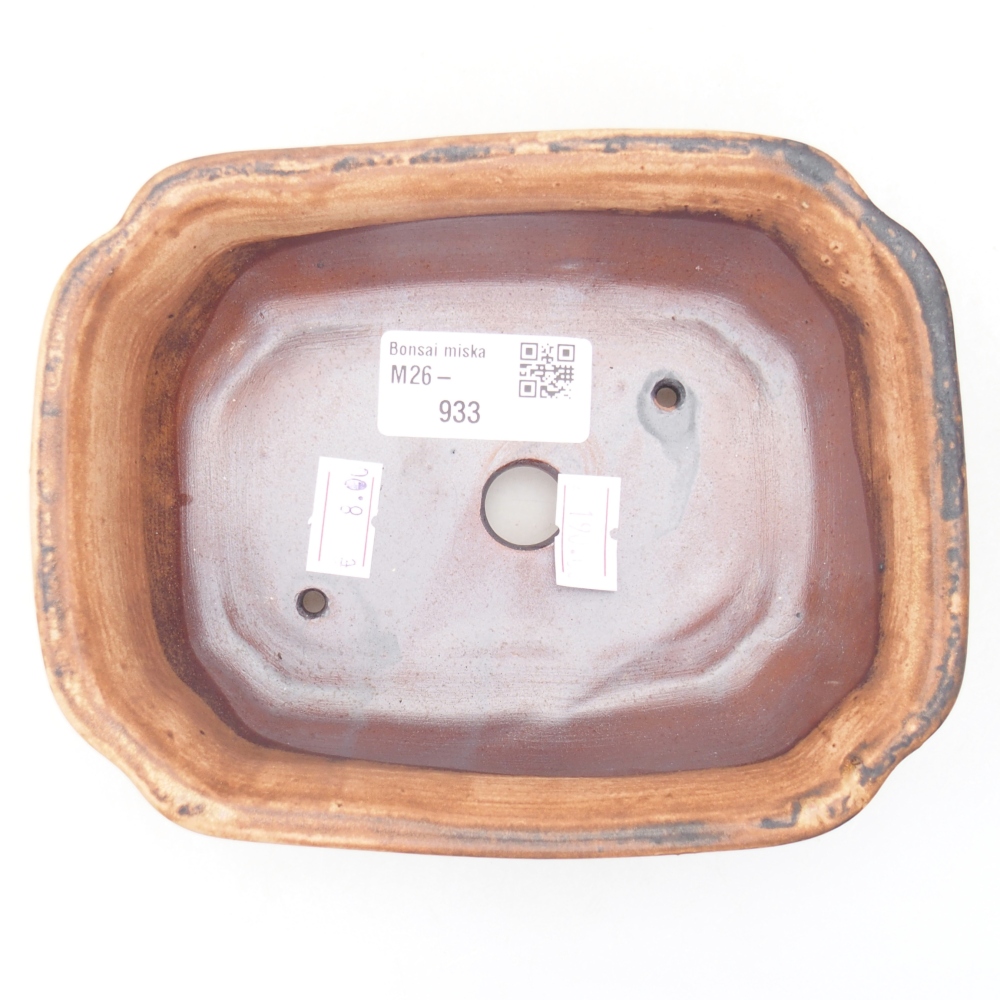 Bonsaischale aus Keramik 15,5 x 12 x 4,5 cm, rosa