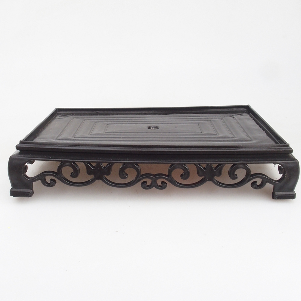 Bonsaitisch Kunststoff rechteckiger 18 x 12 x 3,5  cm, Farbe schwarz