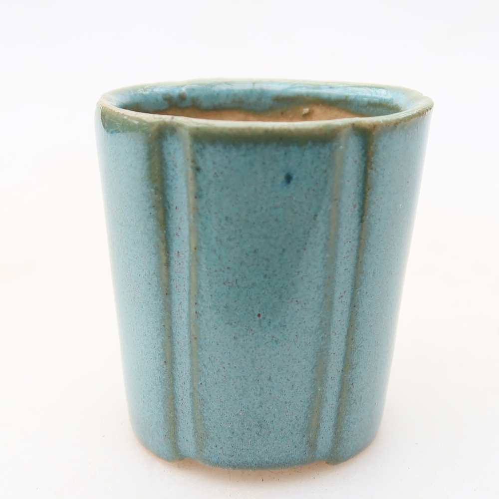 Bonsaischale aus Keramik 4 x 4 x 4,5 cm, Farbe blau