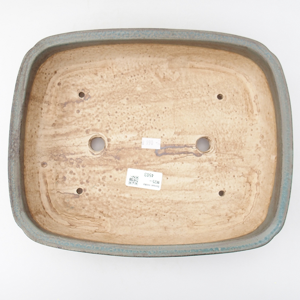 Keramik-Bonsaischale 29 x 23,5 x 7  cm, Farbe blau