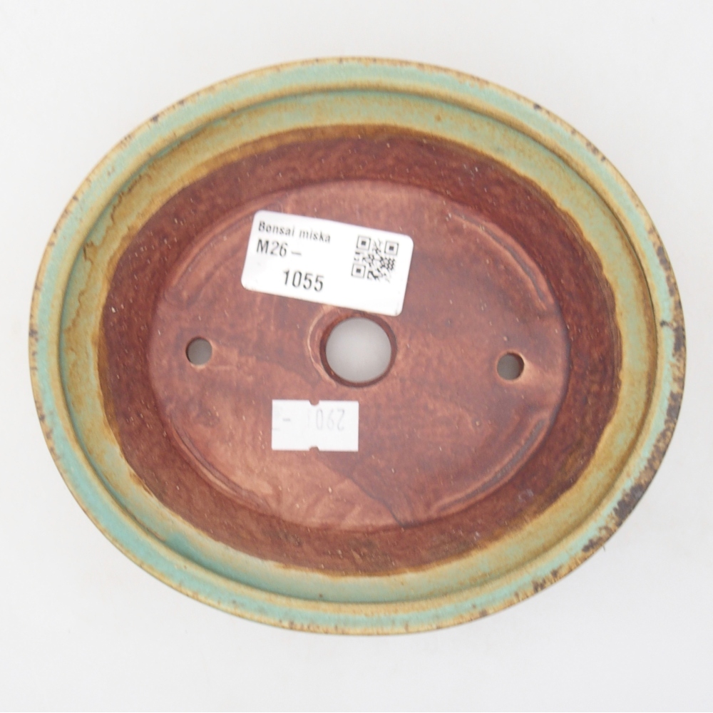 Bonsaischale aus Keramik 14,5 x 12,5 x 4 cm, grün