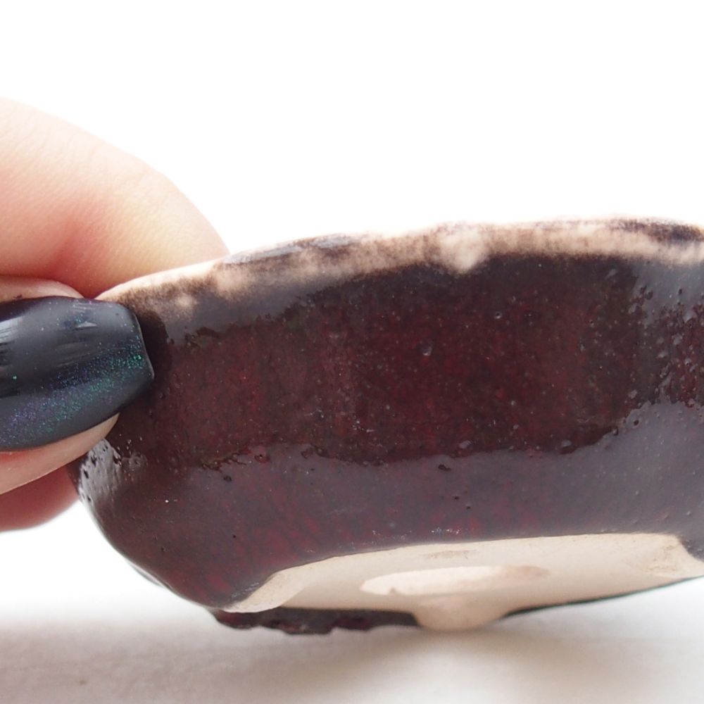 Mini-Bonsaischale 7,5 x 7,5 x 2 cm, braun