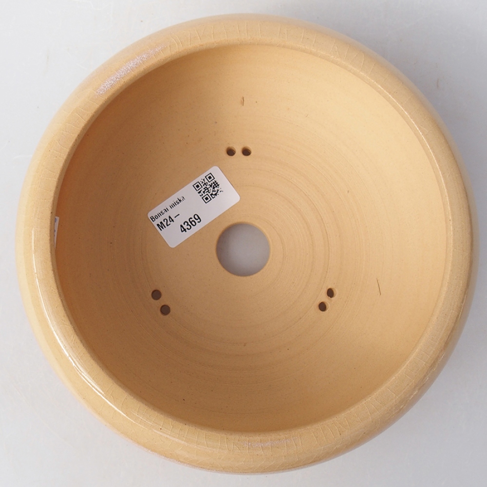 Keramik-Bonsaischale 18 x 18 x 6 cm, Farbe Beige