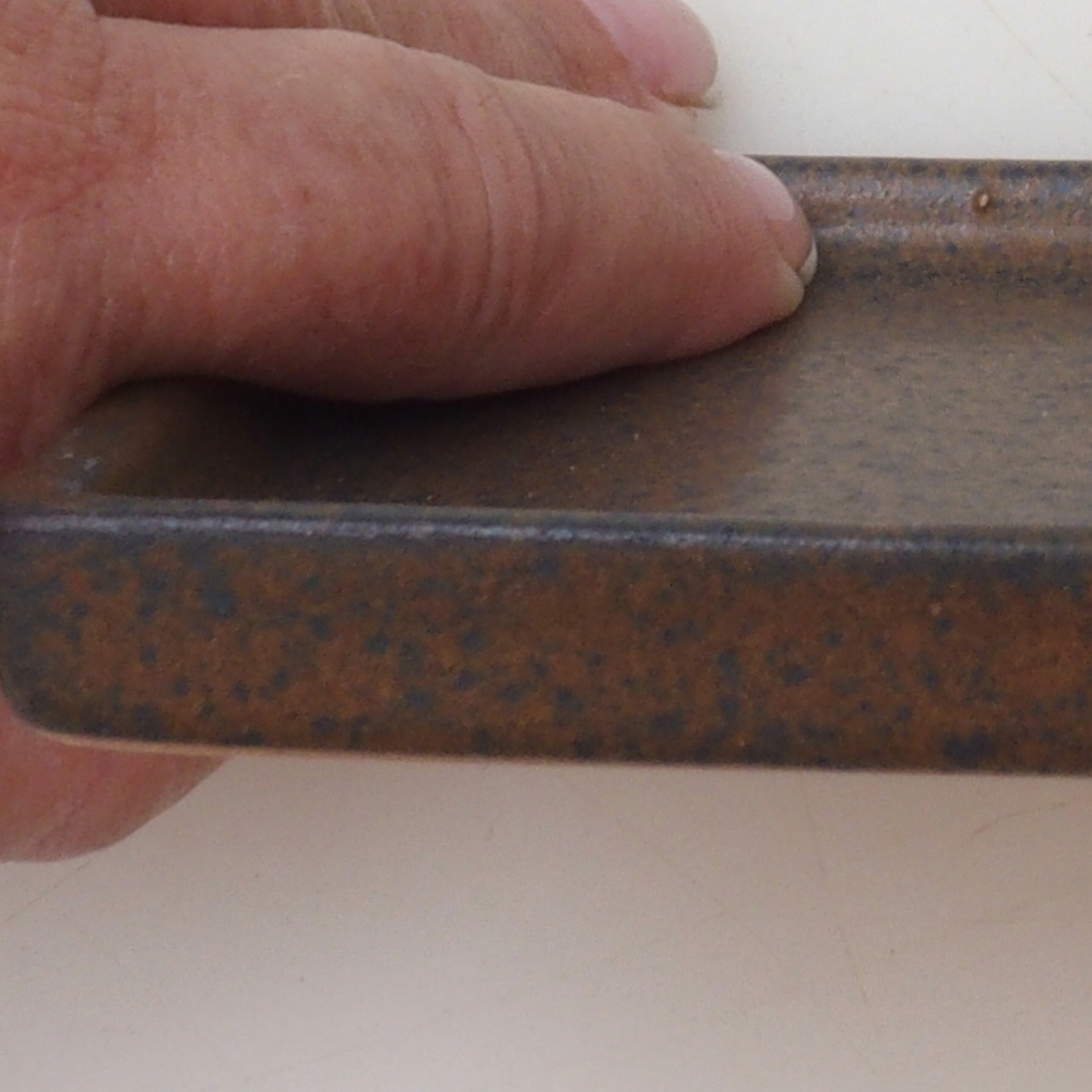 Bonsai-Schale quadratisch M – 10 x 10 x 1,5 cm – braun
