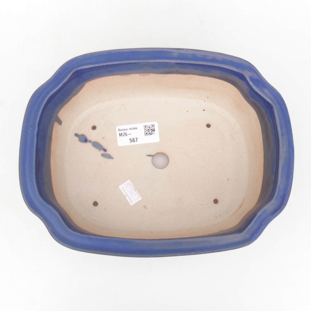 Bonsaischale aus Keramik 22 x 18 x 7,5 cm, Farbe blau