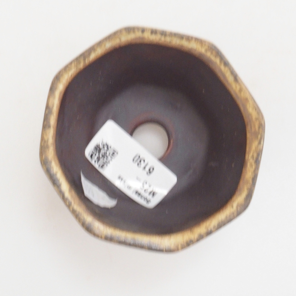 Bonsaischale aus Keramik 9 x 7,5 x 3,5 cm, Farbe braun