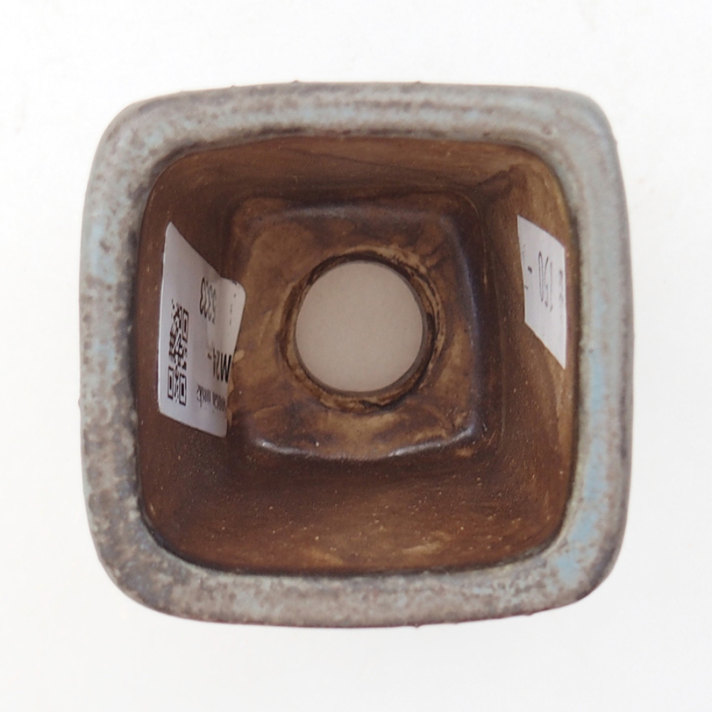 Bonsaischale aus Keramik 5 x 5 x 6,5 cm,  Farbe blau
