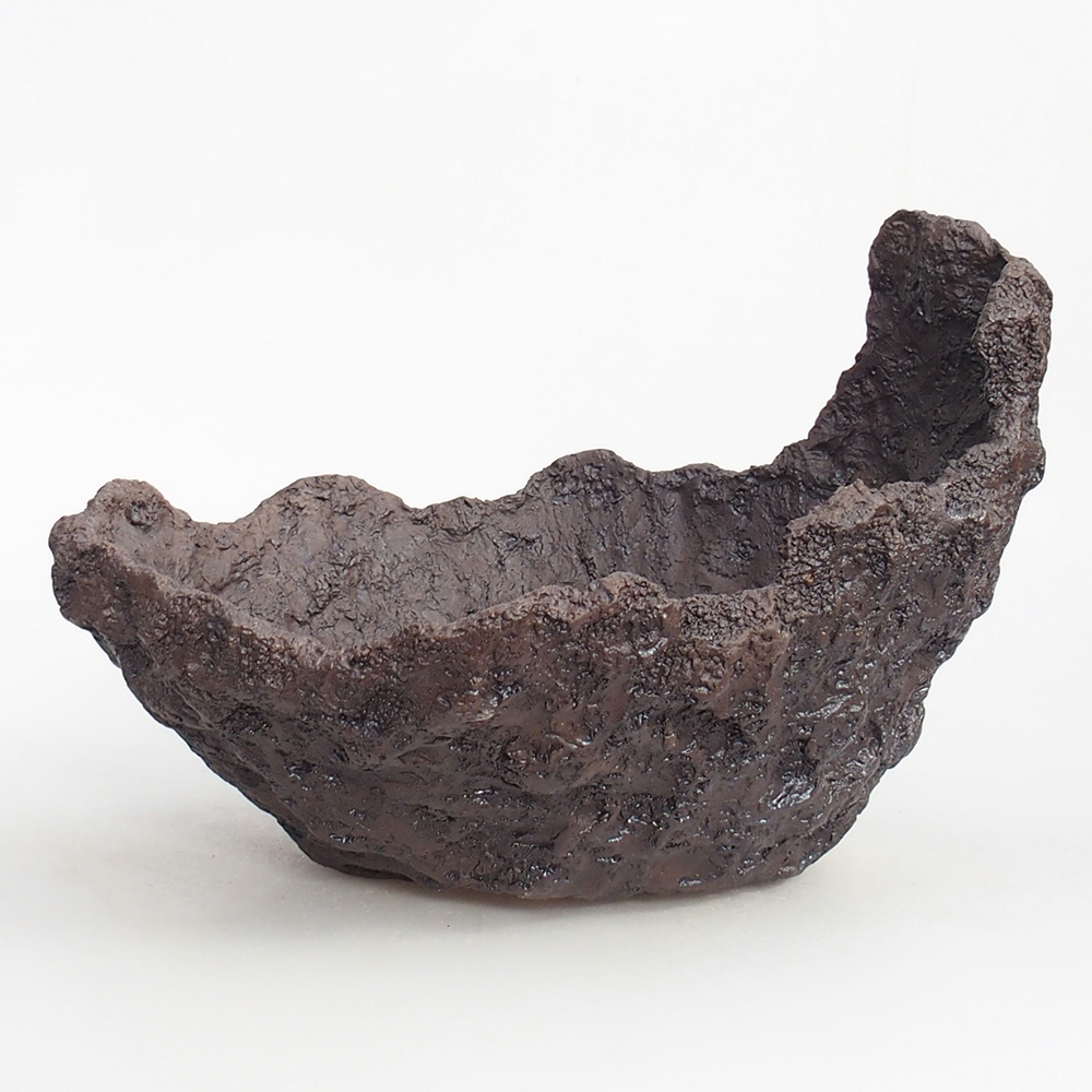 Keramikschale 19 x 15 x 14 cm , Farbe braun