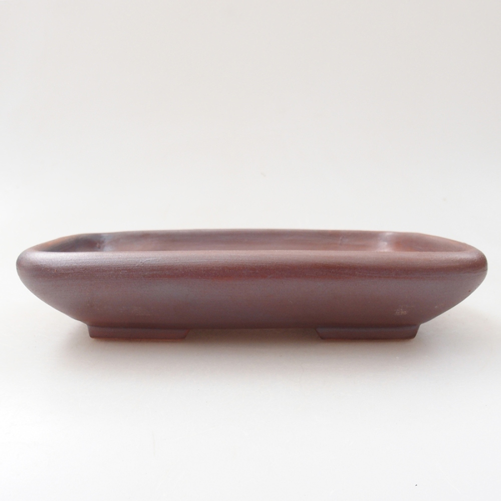 Keramik-Bonsaischale 17 x 13,5 x 3,5 cm, metallische Farbe