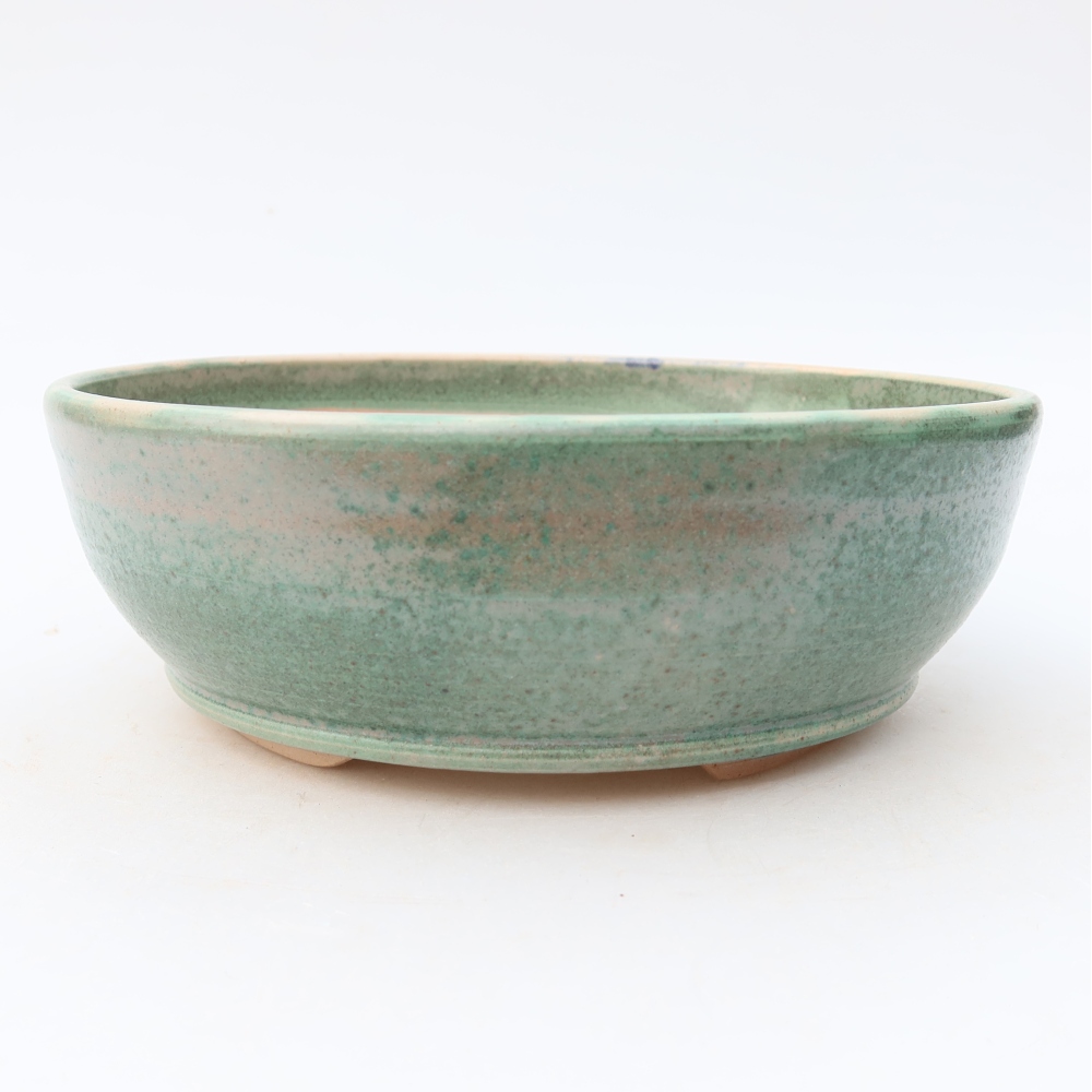 Bonsaischale aus Keramik 18 x 18 x 6 cm, grün