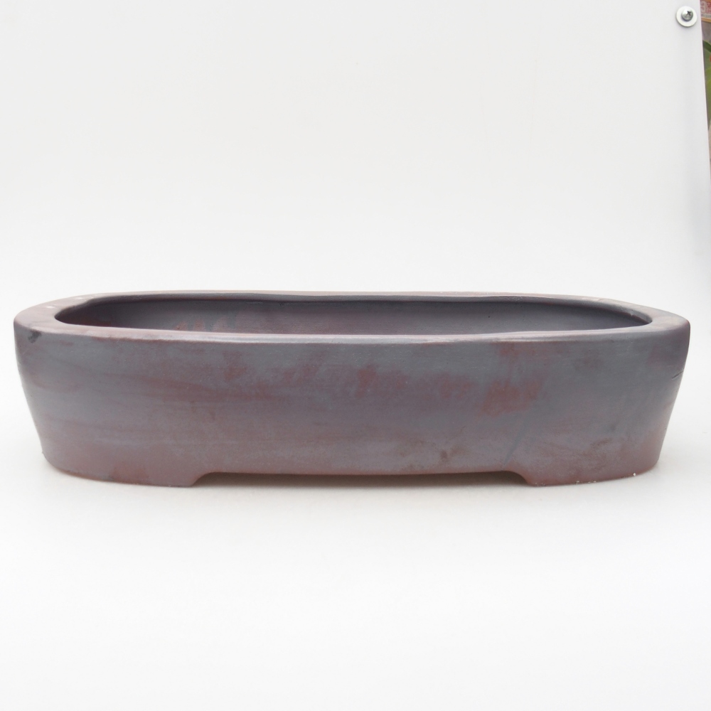 Bonsaischale aus Keramik 32 x 24,5 x 6,5 cm, metallfarben