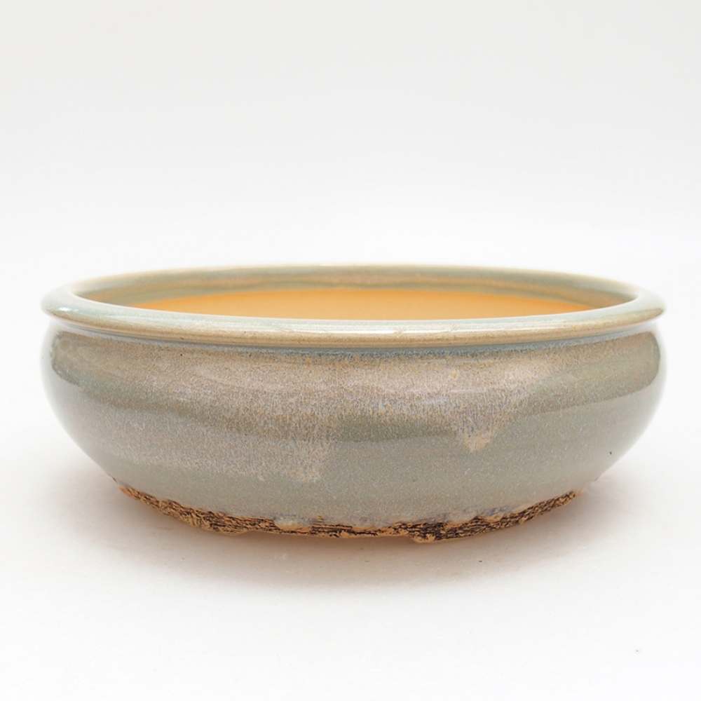 Keramik-Bonsai-Schale 17,5 x 17,5 x 6 cm, Farbe grün