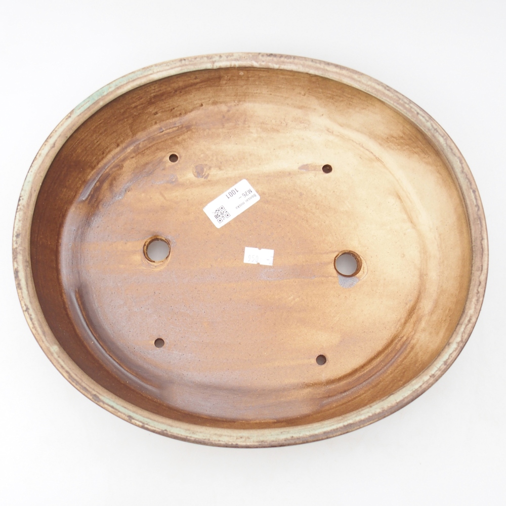 Bonsaischale aus Keramik 31,5 x 27,5 x 6 cm, grün