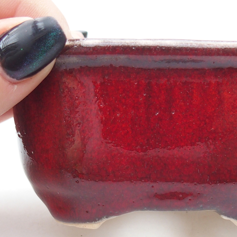 Mini-Bonsaischale 9 x 7 x 3,5 cm, Farbe rot