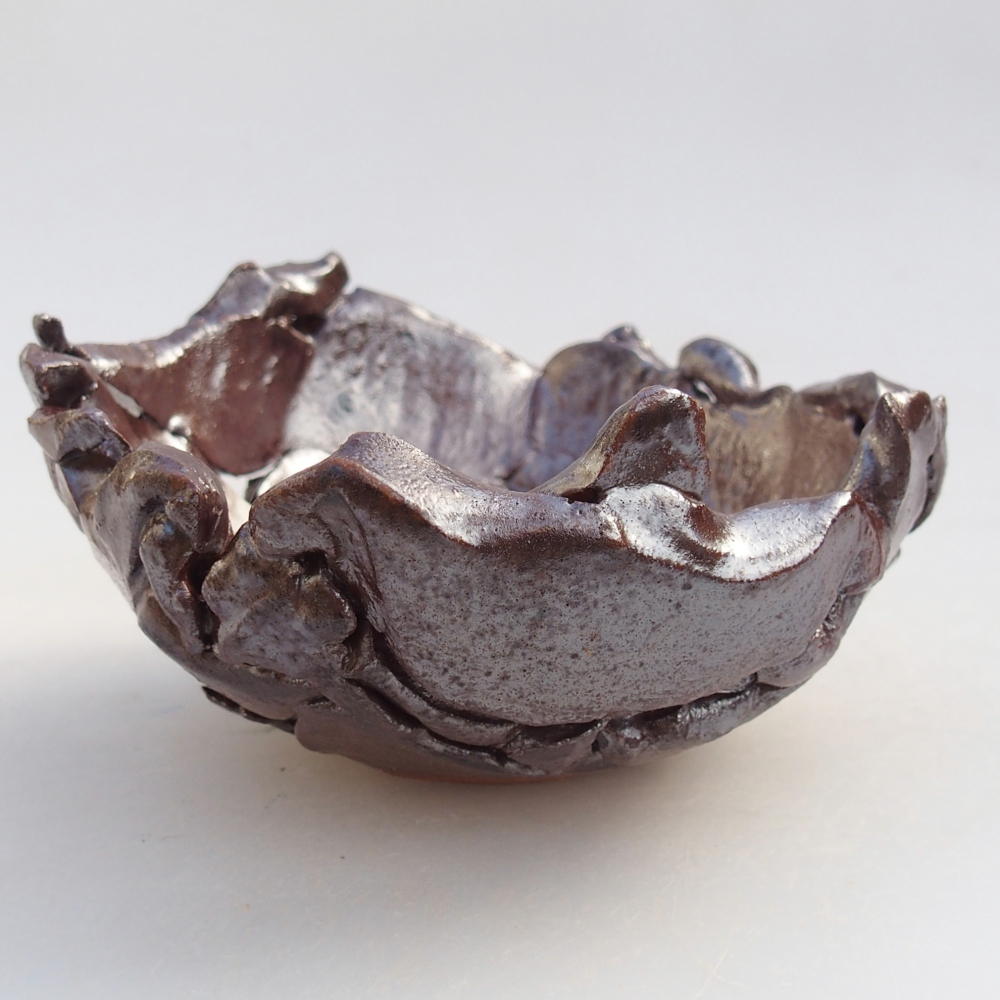 Keramikschale 10 x 10,5 x 5,5 cm , Farbe braun