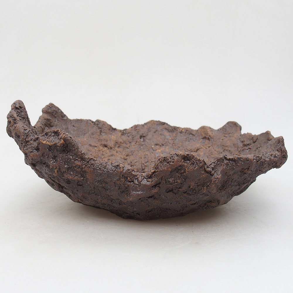 Keramikschale 23 x 22 x 9 cm, braun Farbe