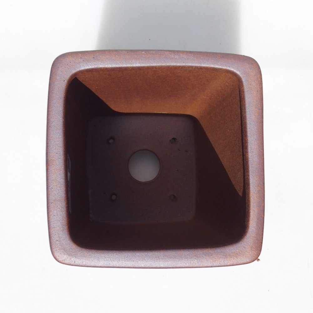 Schale 14 x 14 x 22 cm braun