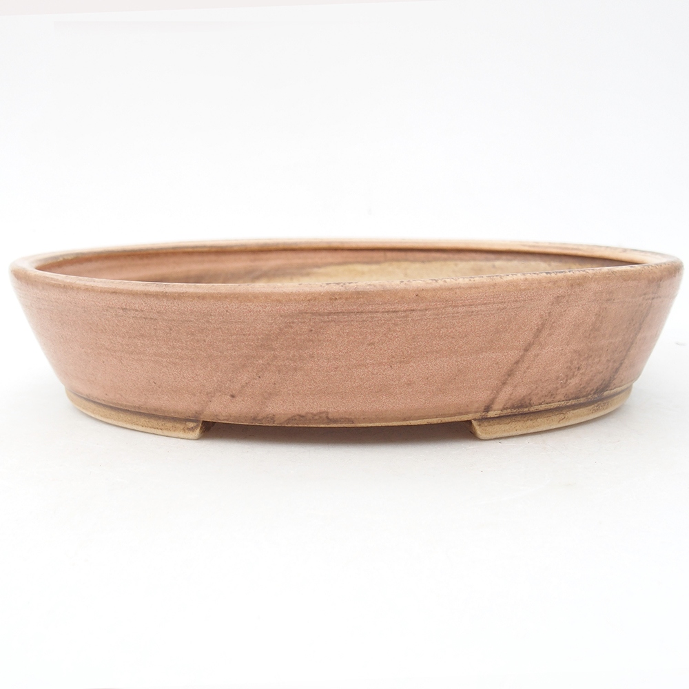 Keramik-Bonsaischale 22 x 19,5 x 4,5 cm, Farbe rosa
