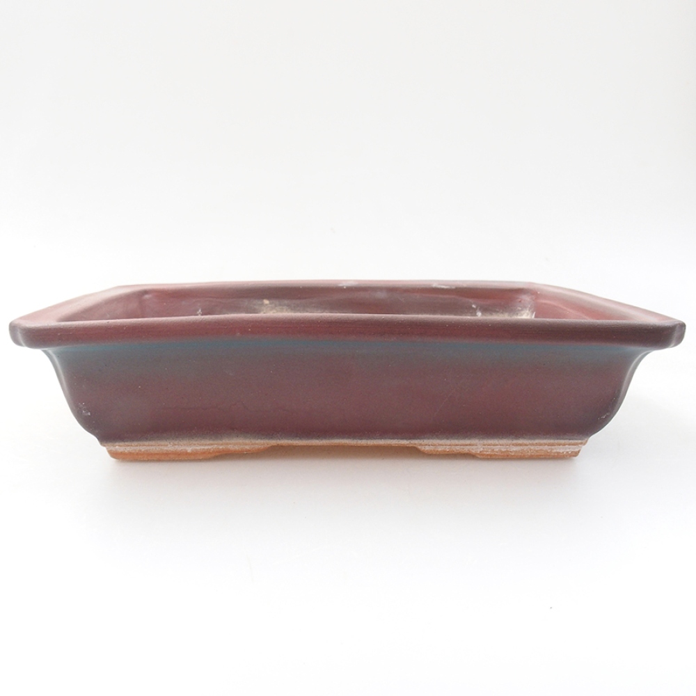 Keramik-Bonsaischale 17,5 x 13 x 4 cm, Farbe Rosa