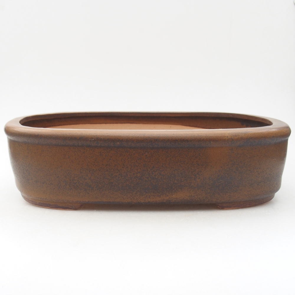 Bonsaischale aus Keramik 32 x 25 x 8 cm, braun