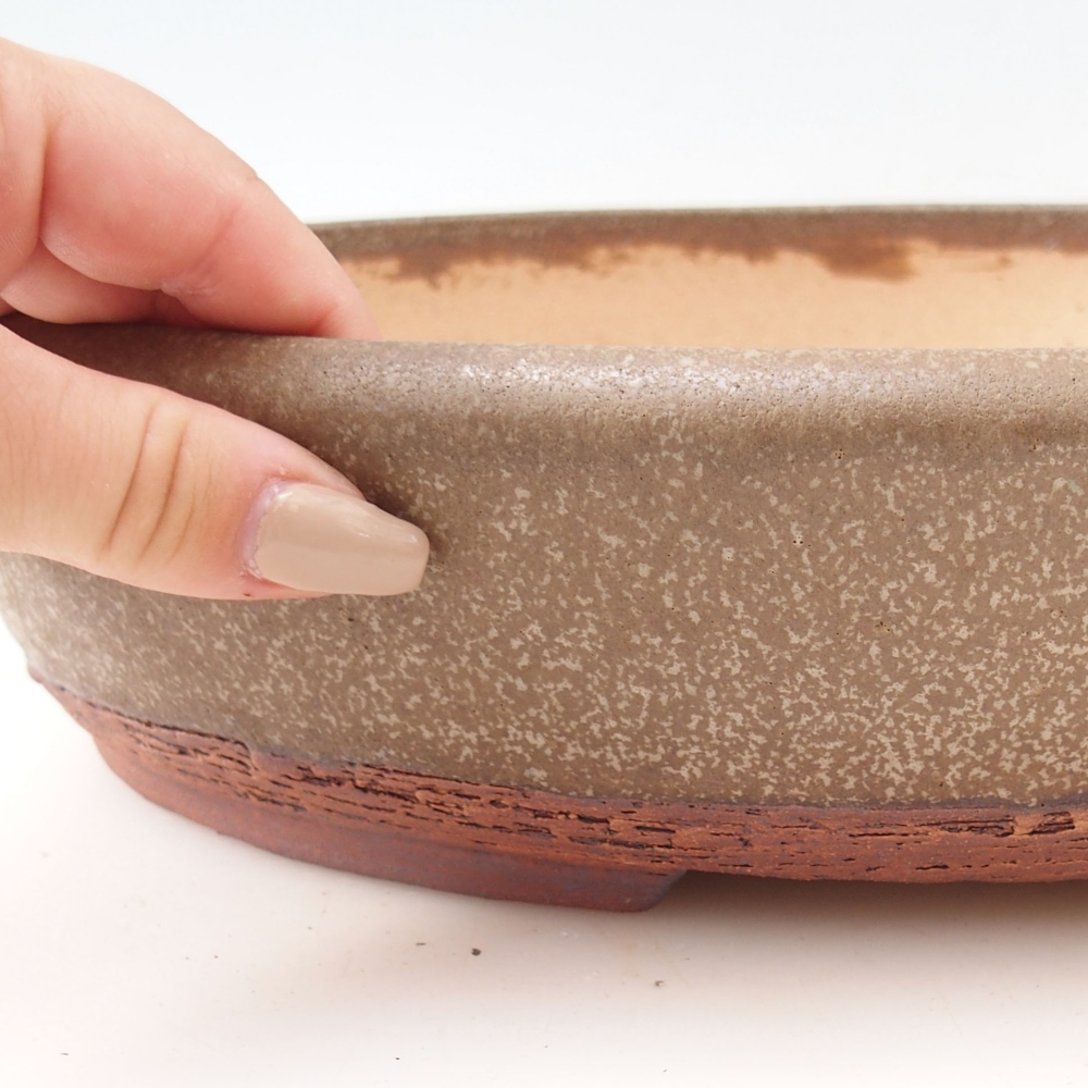 Bonsaischale 33 x 24,5 x 7,5 cm , Farbe braun