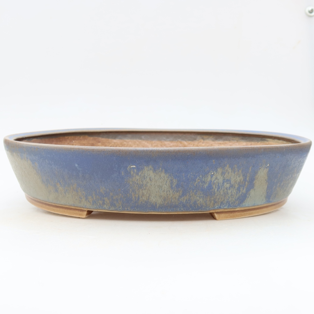 Keramik-Bonsai-Schale, 32 x 28 x 6,5 cm, Farbe: blau