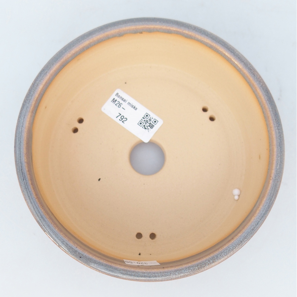 Bonsaischale aus Keramik 16 x 16 x 5,5 cm, grau