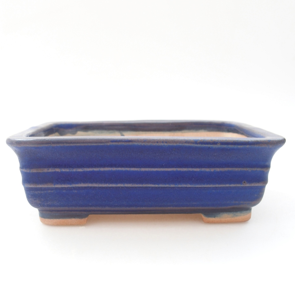 Keramik-Bonsaischale  13,5 x 9,5 x 4,5 cm, Farbe blau