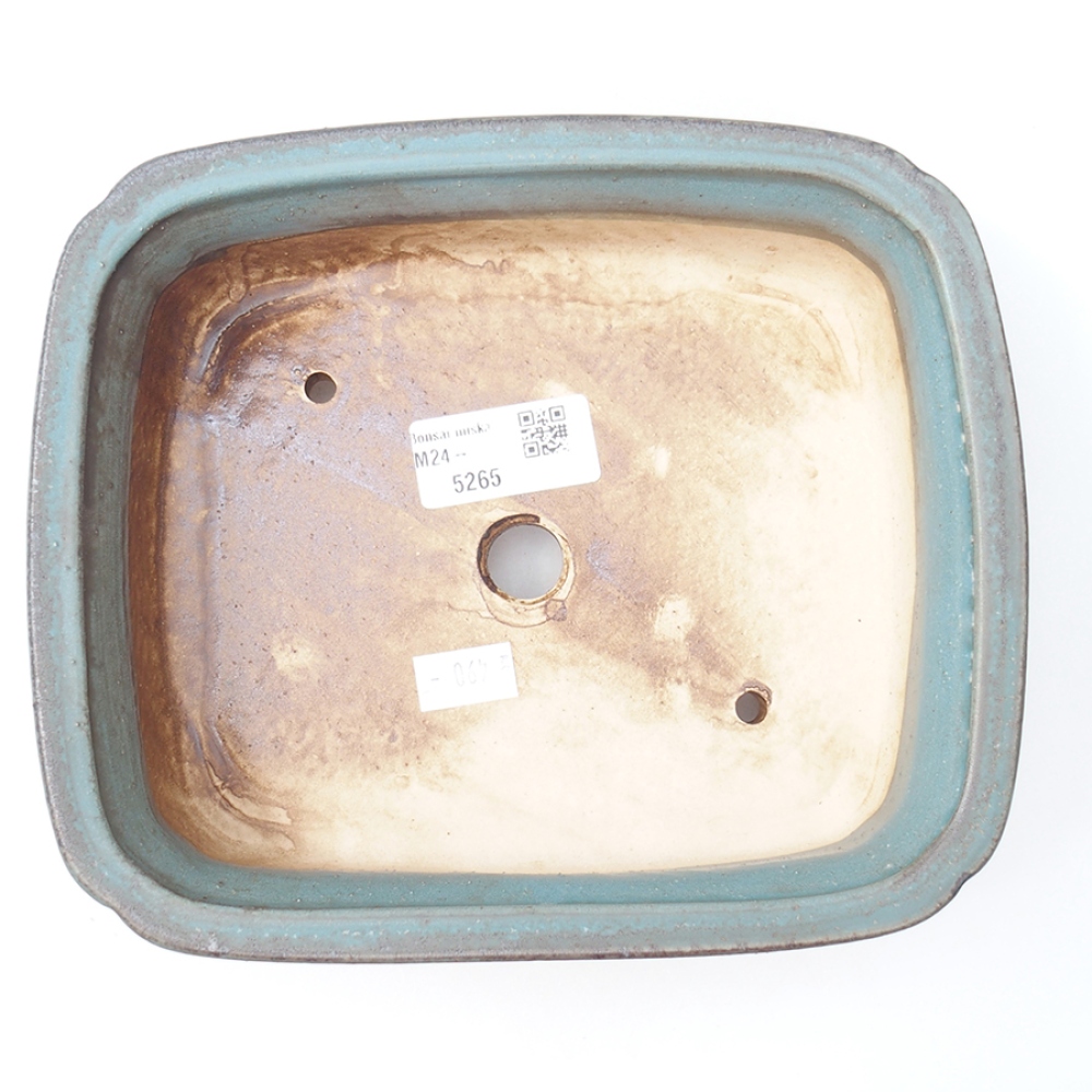 Bonsaischale aus Keramik 19,5 x 16,5 x 6 cm, Farbe blau